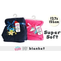 New 1pce Baby Blanket Coral Fleece Throw Rug 127x152cm Super Soft Kids