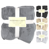 1pce Ultra Soft Mink Blanket 160x220cm Winter Throw Rug