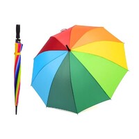 1pce Rainbow Umbrella Large 102cm Auto Easy Open Waterproof