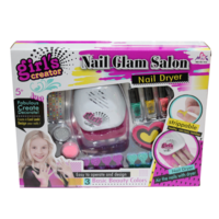 Kids Nail Glam Beauty Salon Set Create & Decorate Paint & Glitter Birthday Gift