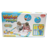 8pce Kids Water Magic Pen Art Set Mat, Markers, Stencils & Foam Stamps Included