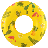 1pce Flamingo Cactus Swim Tube 90cm Inflatable Pool Toy Summer Kids & Family