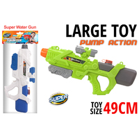 1pce Water Gun Pump Action 2 Asstd 49cm Outdoor Sport & Fun Family Game