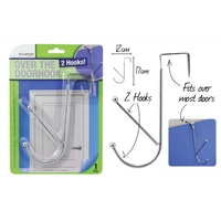 1pce 17cm Silver Over The Door Hook, Dual Hook Design, Great for Home use