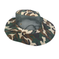 Wide Brim Hat Camouflage B 37cm Diam Neck Cord Sun Protection