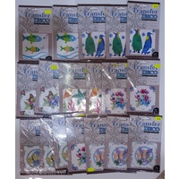 18pce BULK BUY 10cm Transfer Deco Acid Free 7 Designs Clearance Wall Art Glass