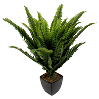 New 1pce 43cm Boston Fern Realisitc Plant Pot Green Décor Artifical Fake Home