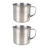 Camping Mug Stainless Steel 350ml 2 Piece Set, Durable Shape & Design