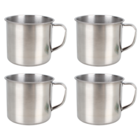 Camping Mug Stainless Steel 350ml 4 Piece Set, Durable Shape & Design