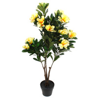 New 1pce 110cm Rhododendron Dauricum Artifical Plant Pot Green Décor Realistic