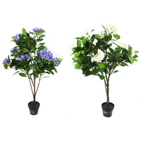New 1pce 100cm Hydrangea Realistic Plant in Pot Fake Greenery Selected at Random