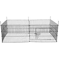 New 1pce Pet Barrier Cage Black 61x38x38CM Puppy Dog Cat Contain Metal
