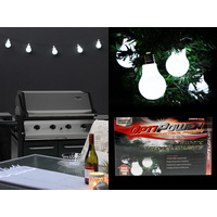 16 WHITE LED GLOBE PARTY LIGHT 9.5M