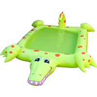 ALIGATOR POOL WITH WATER SPRAYER 217X138X63CM