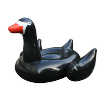 INFLATABLE GIANT SWAN BLACK METALLIC 189X181X118CM