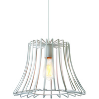IRON PENDANT LAMP NEST 34 X 26CM MATT WHITE
