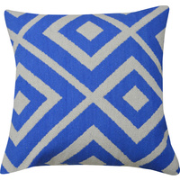 WOVEN DIAMOND COTTON CUSHION 40X40CM NAVY