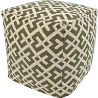 New 1pce Woven Pouf Khaki 40X40X40CM Boho Beach Design Seat Footrest Décor