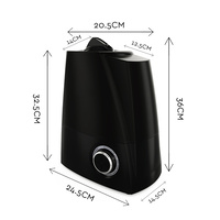 New 1pce Air Humidifier Rectangle Black 5.8L 360° Directional Cleaner Portable