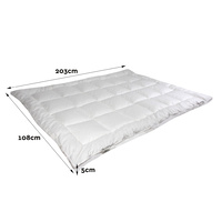 New 1pce Mattress Topper King Single Bed Pillow Cushion Mem Allergy Free Cotton