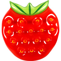 GIANT STRAWBERRY AIR LOUNGE 145X137X21CM DEFLATED SIZE
