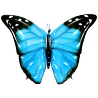 JUMBO BUTTERFLY BLUE 133X183X24CM