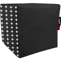 BEAN POD CUBE 45X45X45CM CROSSES BLACK