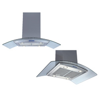 New 1pce Rangehood Commercial Canopy Stainless 90CM Glass Outdoor BBQ Alfresco