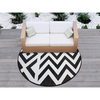 OUTDOOR PP MAT WEATHERPROOF MULTI GEO ROUND DIA 200CM