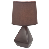 New 1pce Table Lamp Chocolate Fabric Bedside Light Home Décor Beach Design Geo