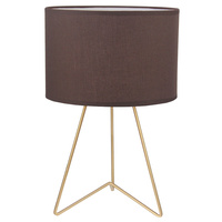 New 1pce Tripod Table Lamp Work Office Bedside Décor Design Choco/Copper Light