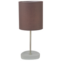 New 1pce Cement Table Lamp Chocolate Work Office Bedside Light Design Décor Home