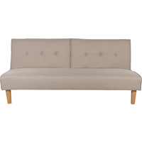 New 1pce 3 Seater Sofa Bed Lounge Beige Linen Design Couch Multi Function Adjust