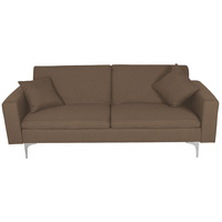 New 1pce 3 Seater Sofa Bed Lounge Brown Linen Design Couch Multi Function Room