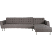 New 1pce 4 Seater Sectional Sofa Bed Grey Linen Design Lounge Room Couch Décor