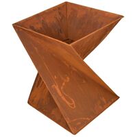 New 1pce Rustic Outdoor Fire Place Helix Design Heater Patio Open Square Home