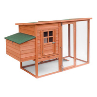 New 1pce Chicken Coop Rabbit Hutch Large Caged Wooden Outdoor Home Pet Kennel