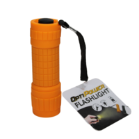 9cm Orange Small Flashlight LED with Rubber Grip Portable/Travel Accessory