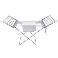240 VOLT CLOTHES RACK HEATED 20 RAIL DELUXE 147X54X94CM
