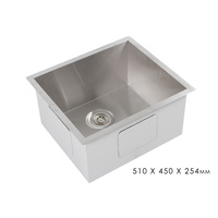 New 1pce Undermount/Topmount Sink Kitchen Bathroom Stainless Steel 510X450MM