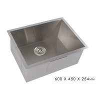 New 1pce Undermount/Topmount Sink Kitchen Bathroom Stainless Steel 600X450MM