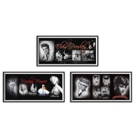 3pce 53x26cm Marilyn Monroe, Audrey Hepburn, Elvis Presley 3D Prints MOVSTARS