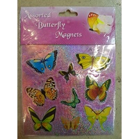Assorted Butterfly Magnets Glitter 4 Assorted