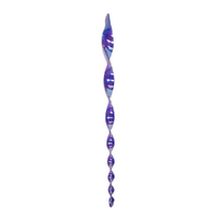 Wind Spinner Rod Purple Reflective Spiral Bird Deterrent Rotating Repeller 48cm Acrylic 