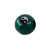 1pce Green 4cm Round Metal Yin Yang Ball Meditation Health Tool