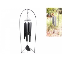 Jumbo 137cm Black Tuned Classical Windchime STAND NOT INCLUDED Outdoor Piece 6 Tubes