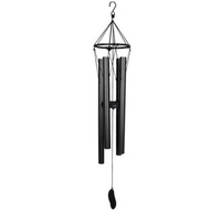 84cm Metal Black 4 Tube Harmonious Wind Chime with Beautiful Tones