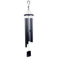 112cm Metal Black Column Harmonious Hanging Windchime