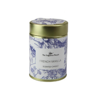 220g French Vanilla Candle in Hamptons Butterfly Tin Design