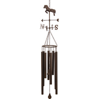 New 1pce 118cm Country Cast Iron Horse Weather Vane Wind Chime